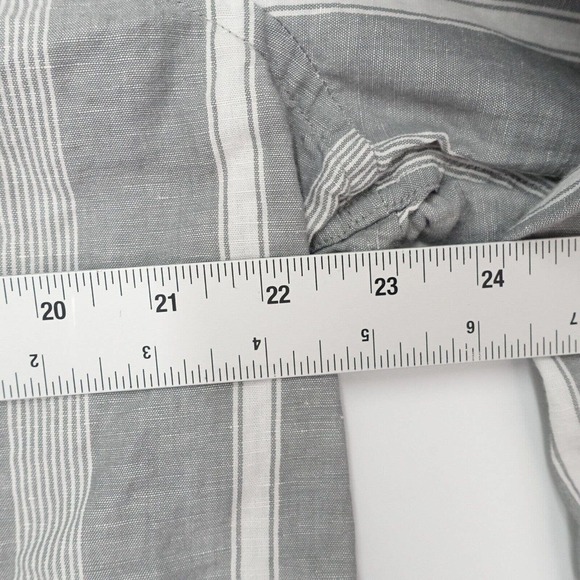 Express Button-Up Shirt Men's Large Striped Long Sleeve Collared Regular Fit - Picture 4 of 7